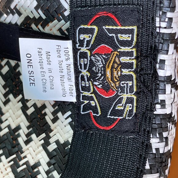 Pugs Gear Black and white Houndstooth Straw Hat - Picture 8 of 15